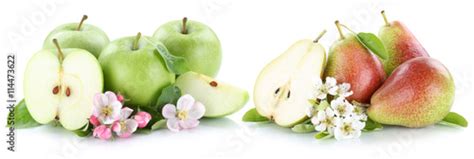apfel und birne aepfel birnen frucht fruechte obst geschnitten