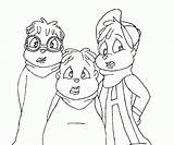 Alvin Chipmunks Coloring Pages Printable Squeakquel Animation Movies Drawings Clipart Simon Popular Library Theodore Coloringhome sketch template
