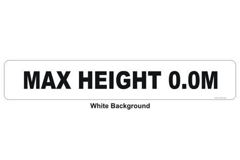 maximum height sign  enter  height    rest