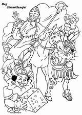 Sinterklaas Piet Sint Zwarte Kleuren Tekening Paard Pieten Knutselen Gouda Brommer Tekeningen Printen Mooiste Pages Nicolas Saint Kleurwedstrijd Ze Klaas sketch template
