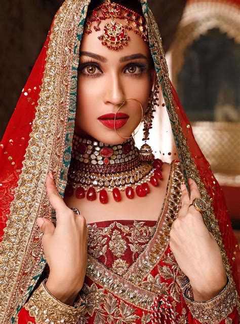 Pakistani Bridal Wedding Dress In Deep Red Color Nameera