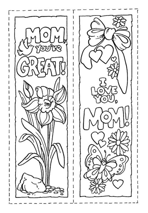 mothers day coloring sheets printable  kids