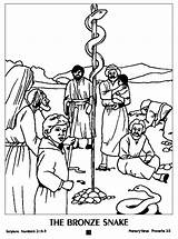 Serpent Moses Brazen Padang Gurun Pel Goresan Tambahan Sekedar Minggu Bangsa sketch template