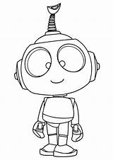 Robot Coloring Robots Pages Cute Colouring Kids Drawing Printable Rob Cartoon Easy Pose Drawings Draw Choose Board Colors Getdrawings sketch template