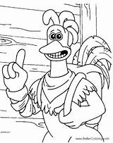 Coloring Pages Chicken Run Rocky Rhodes Kids Printable sketch template