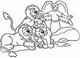 Daniel Den Lions Coloring Pages Angel Lion Para Bible Printable Color Colorear Netart Crafts Kids Babylon Sunday School Leones Los sketch template