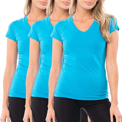 sexy basics women s multi pack casual and active cotton stretch v neck