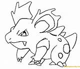 Pokemon Nidorina Pages Coloring Color Kids Mega sketch template