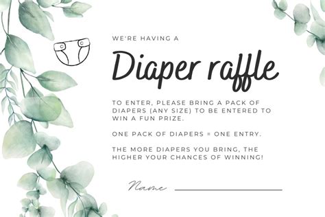 diaper raffle instructions   host  fun