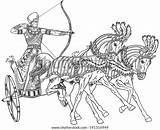 Egypt Chariot Ancient sketch template