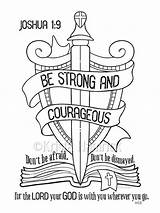 Coloring Courage Getdrawings Bible Journaling sketch template