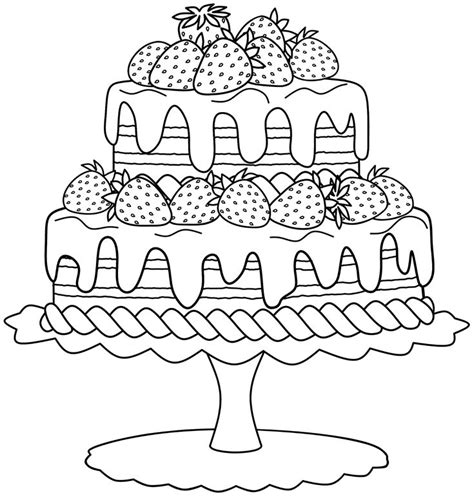 strawberry cake coloring page coloring books coloring pages cute