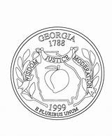 Georgia State Coloring Quarter Pages Drawing Printable Usa Printables Ga States Quarters History Go Flag School Gif Showing Print Next sketch template