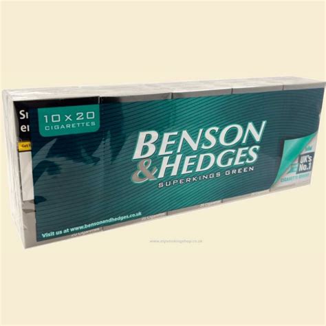 benson hedges superkings green  packs   cigarettes