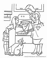 Coloring Pages Mother Mothers Helping Mom Kids Print Honkingdonkey Sheets Bake Pie Favorite Involved Activity Young Great sketch template