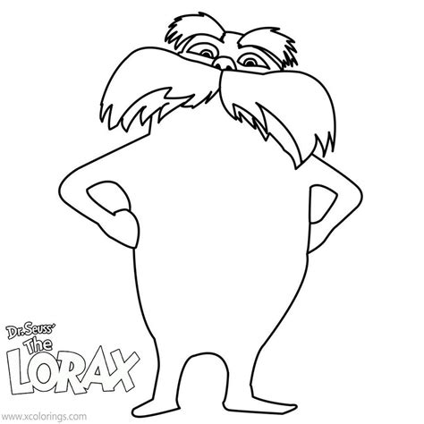 lorax coloring pages simple  preschoolers xcoloringscom