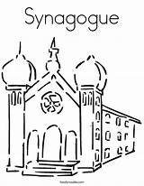 Synagogue Print sketch template