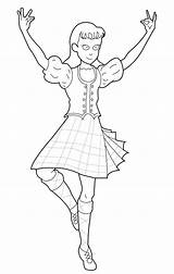 Dancer Highland Kilt sketch template