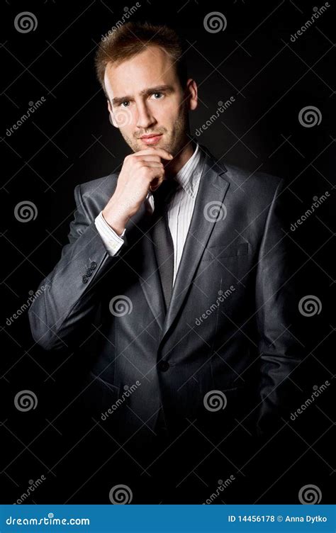 elegant man stock photo image  young confidence gesture