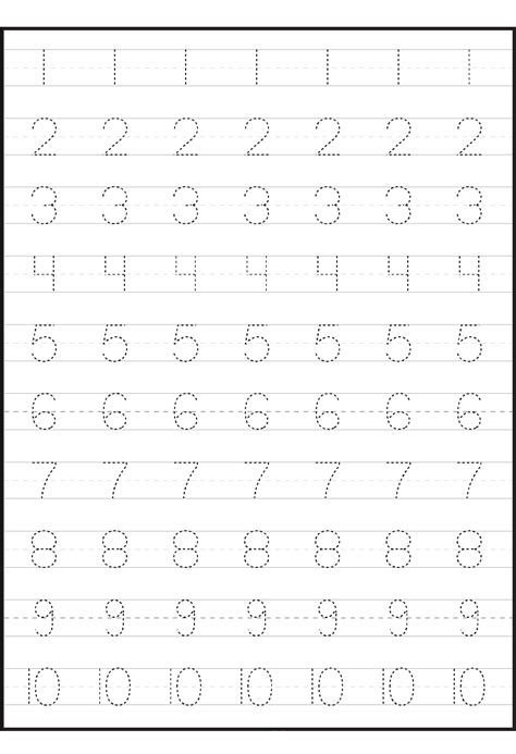 preschool number coloring pages