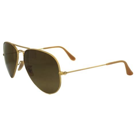 Ray Ban Sunglasses Aviator 3025 112 M2 Shiny Gold Brown Gradient
