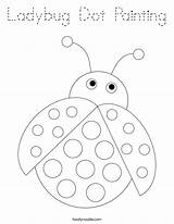 Ladybug Painting Dot Coloring Built California Usa sketch template