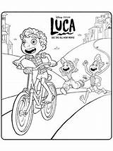 Luca Pixar Kleurplaten sketch template