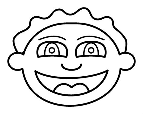 boys face  coloring page coloring pages