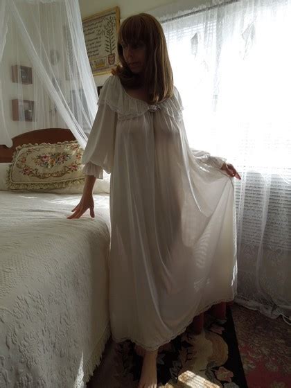 eve stillman ivory lace embroidered nylon ruffled nightgown 1 flickr photo sharing