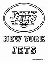 Jets York Coloring Football Sports Nfl Teams Colormegood sketch template