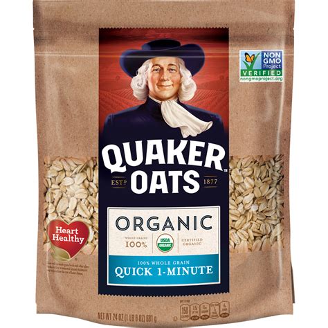 quaker organic quick cook oats  oz resealable bags walmartcom