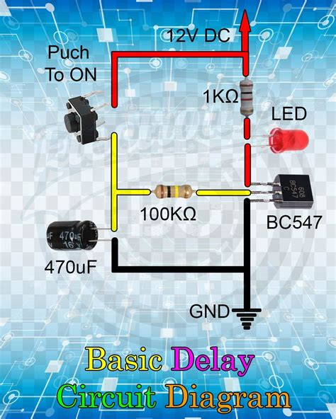 basic delay circuit diagram circuito electronico diagrama de circuito componentes electronicos
