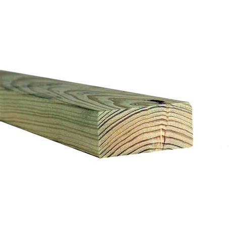 Treated Yellow Pine 2 In X 4 In X 8 Ft 06 S4s Dimensional Lumber The
