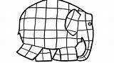 Elmer Elephant Coloring sketch template