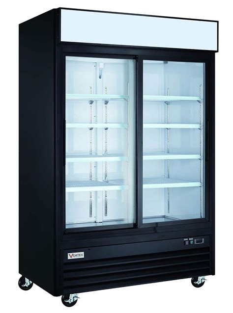 amazoncom commercial grade merchandiser refrigerator  vortex refrigeration  sliding doors