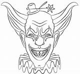 Clown Scary Coloring Pages Printable Halloween Drawing Colouring Face Educative Clowns Killer Evil Faces Choose Board sketch template