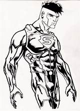 Superboy Sketch sketch template