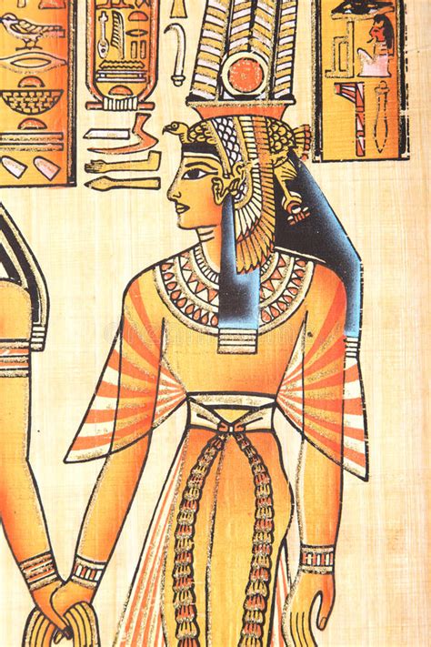 Queen Cleopatra Stock Illustration Image Of Hieroglyphs