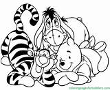 Pooh Winnie Coloring Pages Bear Friends Tigger His Raining Clipartmag sketch template