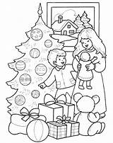 Christmas Coloring Pages Family Holiday Tree Printables Uploaded User Activities Picgifs Holidays sketch template