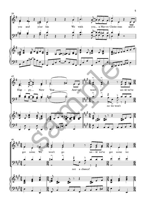 We Wish You A Merry Christmas Satb Alan Simmons Music Choral Sheet
