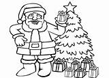 Santa Claus Coloring Pages Christmas Print Year sketch template