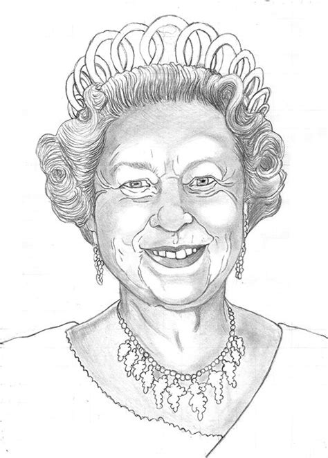 pencil drawing  queen elizabeth ii cose da vedere pinterest