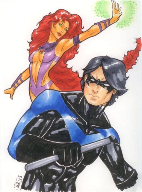 Starfire And Nightwing By Danielle Alexis St Pierre