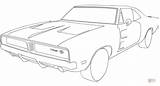 Coloring Dodge Charger 1969 Pages Rt Drawing sketch template