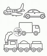 Coloring Pages Transportation Kids Printable Toddlers Easy Printables Simple Colouring Sheets Preschool Color Drawing Cars Tractor Choose Board Pre School sketch template