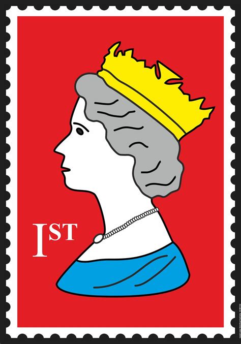 Pop Art Gallery Royal Stamp Poster 70x100cm High Gloss