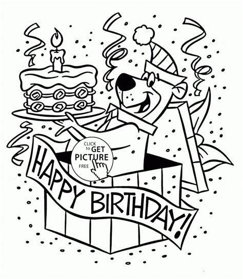 happy birthday coloring pages  print
