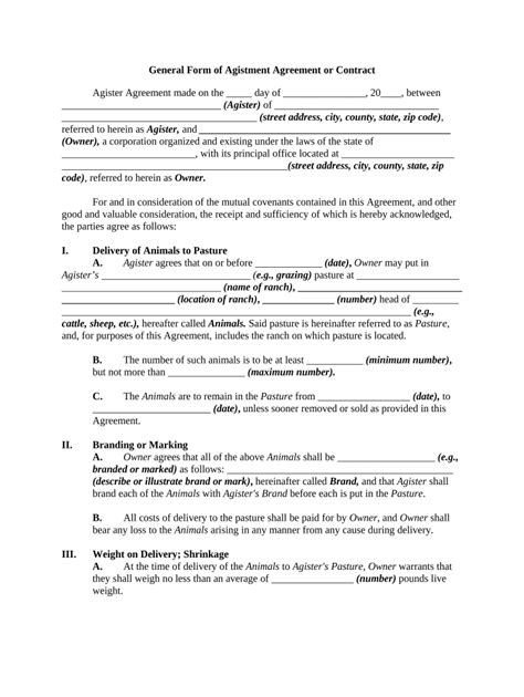 agreement contract  template pdffiller