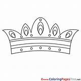 Crown Colouring Coloring Pages Sheet Title sketch template